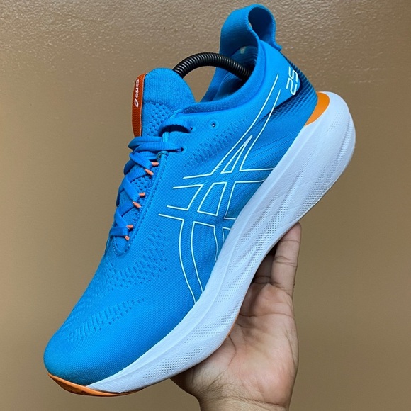 ASICS GEL-NIMBUS 25 Men’s Running Sneakers “Island Blue Sun Peach” Size 9.5 Wide - Picture 17 of 17